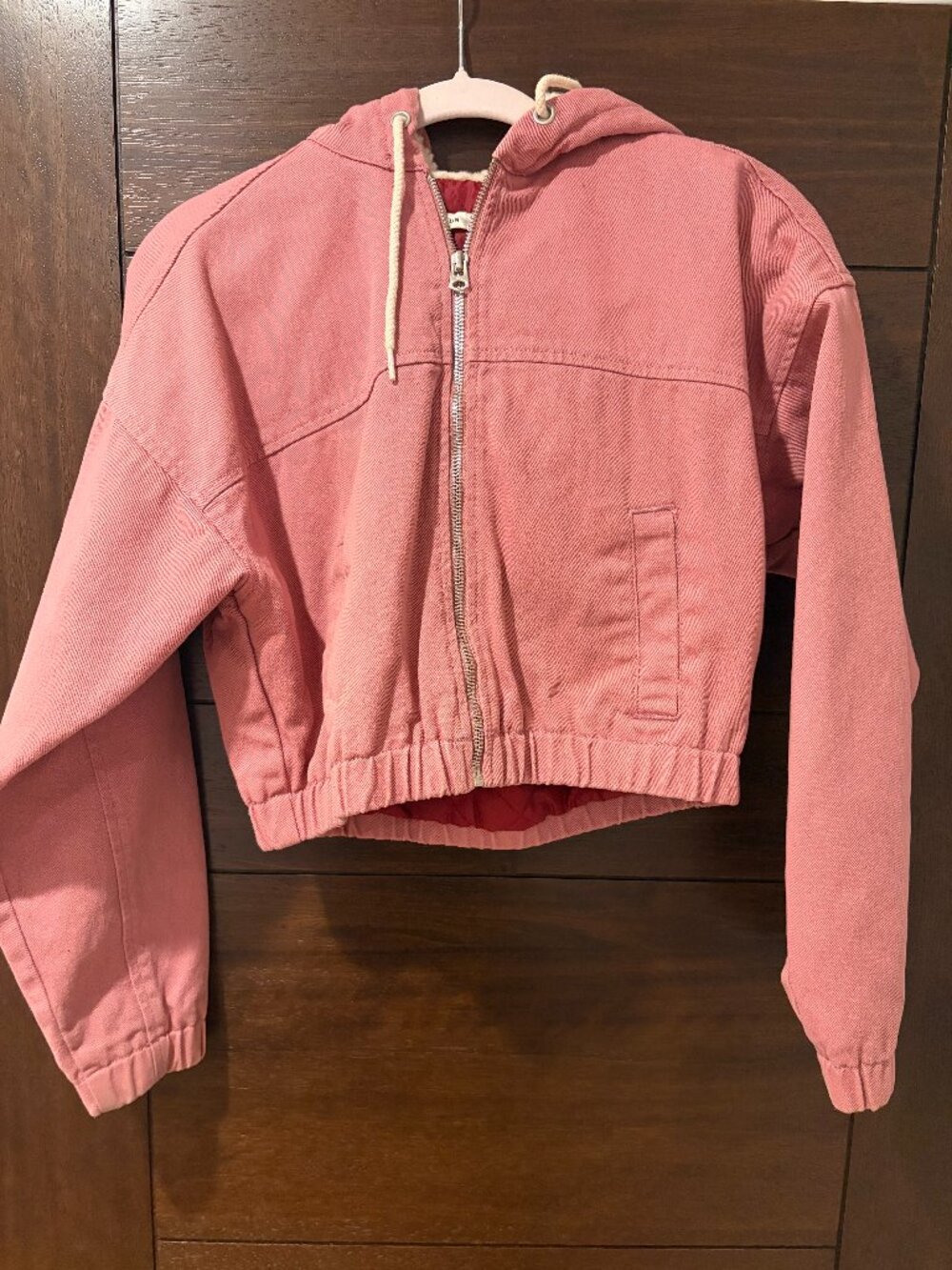 Pacsun cropped zip up jacket, size XS